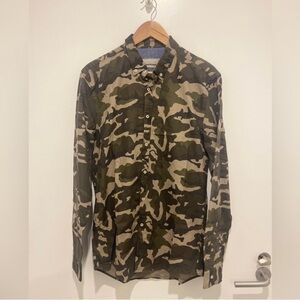 Zara Green Camouflage Shirt
